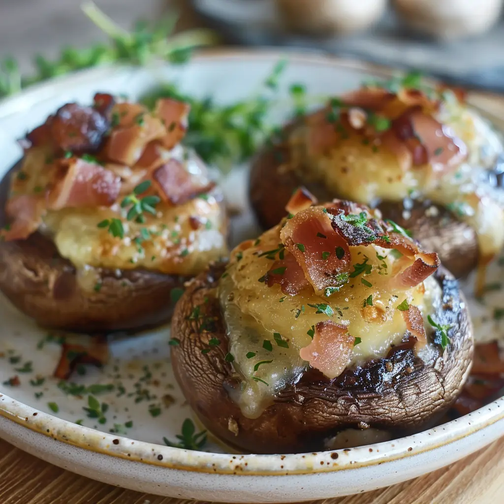 Recette Traditionnelle de Champignons Farcis au Jambon et au Comté